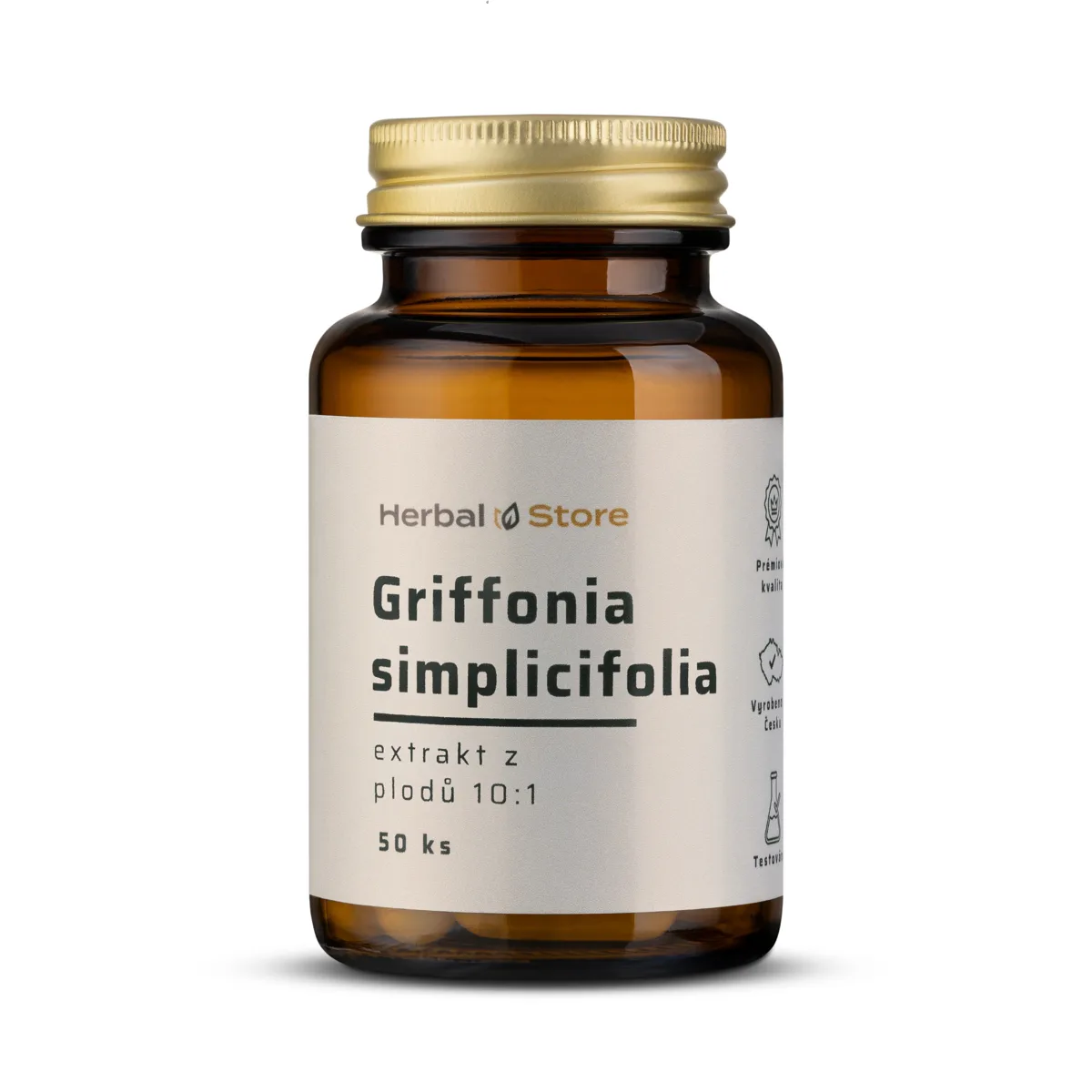 Herbal Store  Griffonia simplicifolia kapsle - extrakt z plodů 10:1 50 kapslí
