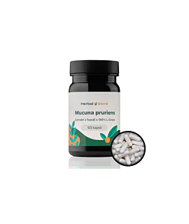 Mucuna pruriens kapsle - extrakt z fazolí s 98% L-DOPA